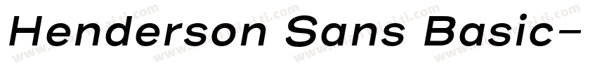 Henderson Sans Basic字体转换